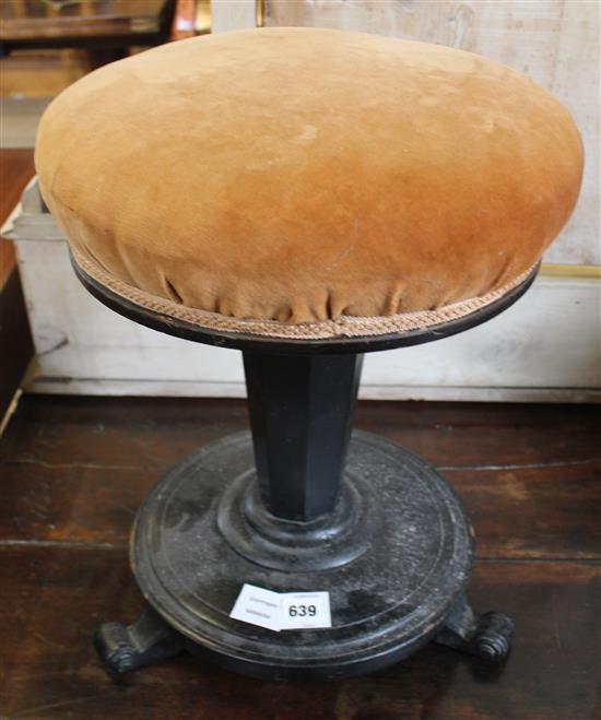 Victorian revolving piano stool